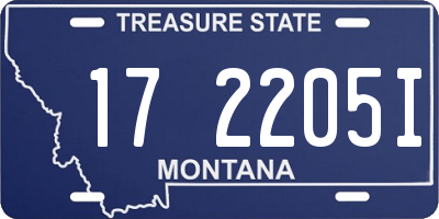 MT license plate 172205I