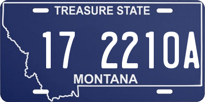MT license plate 172210A