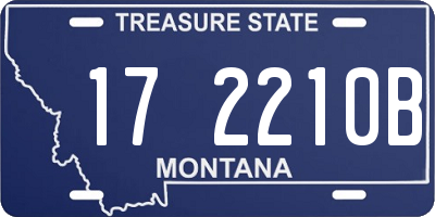 MT license plate 172210B