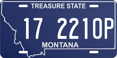 MT license plate 172210P