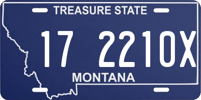 MT license plate 172210X