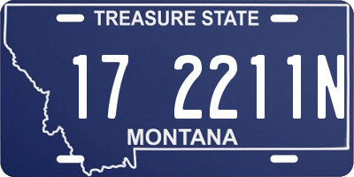 MT license plate 172211N