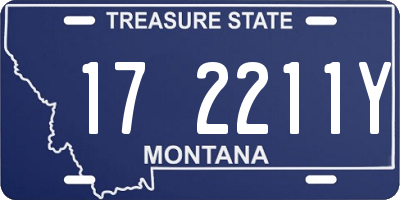 MT license plate 172211Y