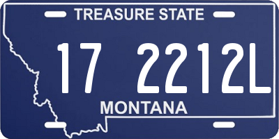 MT license plate 172212L