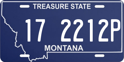 MT license plate 172212P