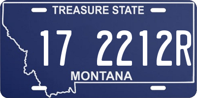 MT license plate 172212R
