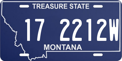 MT license plate 172212W