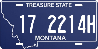 MT license plate 172214H