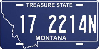 MT license plate 172214N