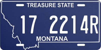 MT license plate 172214R