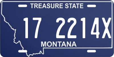 MT license plate 172214X