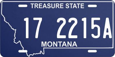 MT license plate 172215A