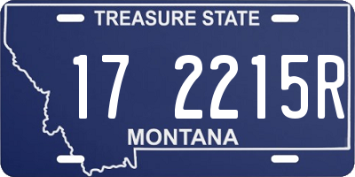 MT license plate 172215R