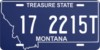 MT license plate 172215T