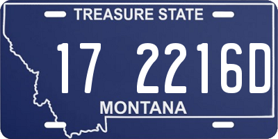 MT license plate 172216D