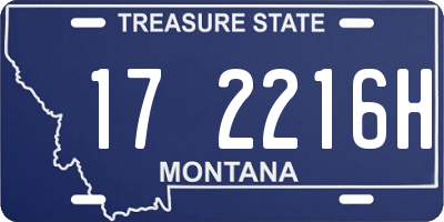 MT license plate 172216H