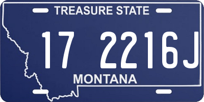 MT license plate 172216J