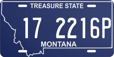 MT license plate 172216P