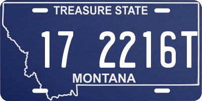 MT license plate 172216T