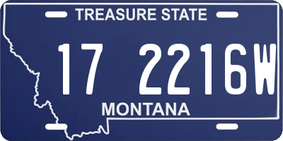 MT license plate 172216W
