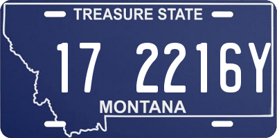 MT license plate 172216Y