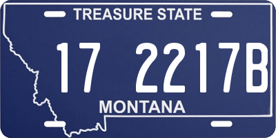 MT license plate 172217B