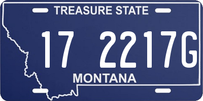 MT license plate 172217G