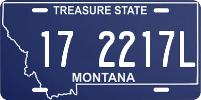 MT license plate 172217L