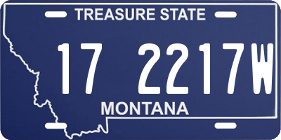 MT license plate 172217W