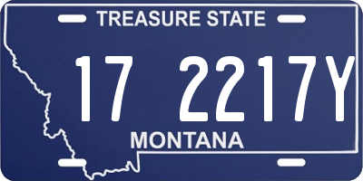 MT license plate 172217Y