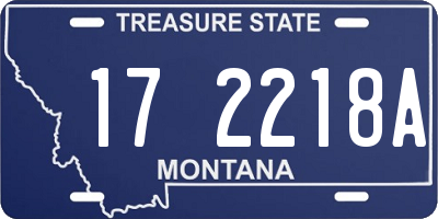 MT license plate 172218A