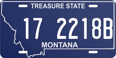 MT license plate 172218B