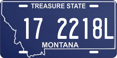 MT license plate 172218L