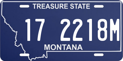 MT license plate 172218M