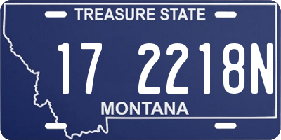 MT license plate 172218N