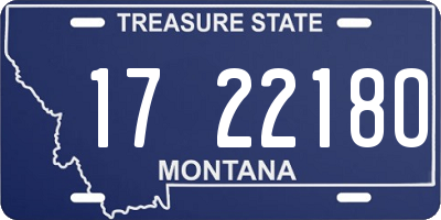 MT license plate 172218O