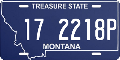 MT license plate 172218P
