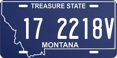 MT license plate 172218V