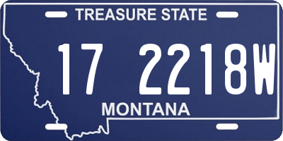 MT license plate 172218W