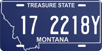 MT license plate 172218Y