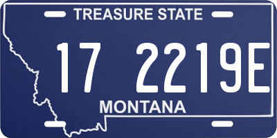 MT license plate 172219E