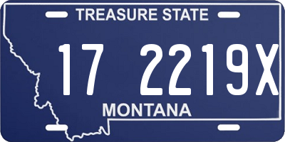 MT license plate 172219X