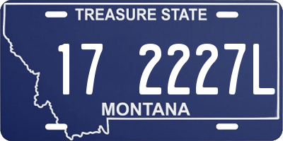 MT license plate 172227L
