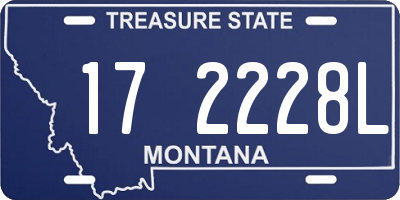 MT license plate 172228L