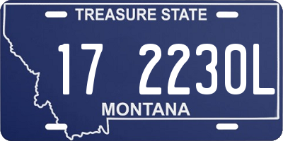 MT license plate 172230L