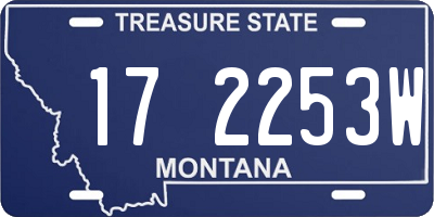 MT license plate 172253W