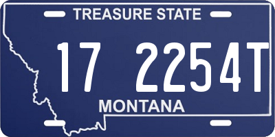 MT license plate 172254T