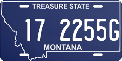 MT license plate 172255G