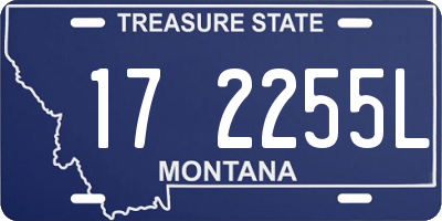 MT license plate 172255L