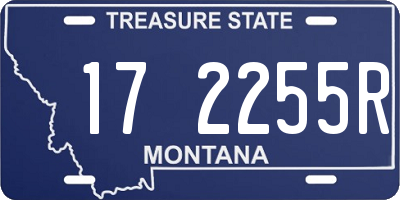 MT license plate 172255R